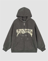 Retro Graffiti Embroidery Hoodie